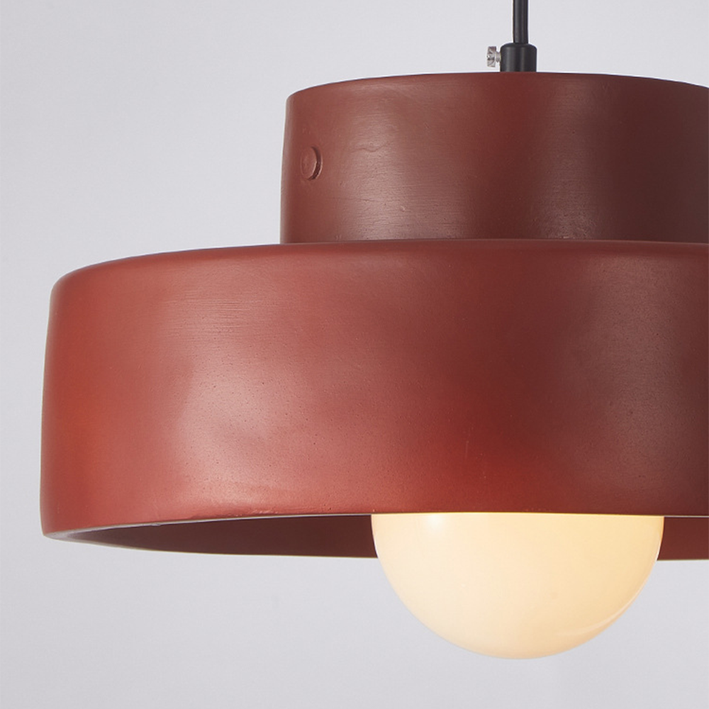 Novaara Resin Pendant Light in Vintage Wabi Sabi Style Red, Green or Black