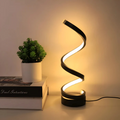 Lampa stołowa LED LumaSpire Spiralna zasilana baterią, ściemnialna, regulowana barwa światła