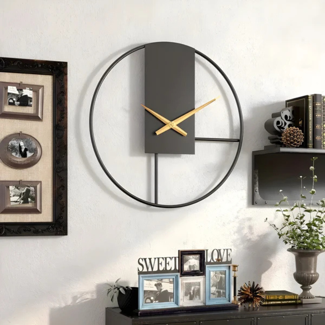 Aurelia Große Stille Minimalistische Wanduhr für Wohnzimmer
