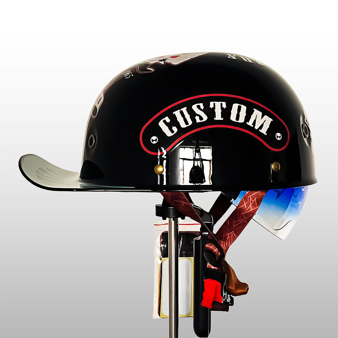 AstraCap Pro Baseball-Style Motorcycle Helmet DOT And ECE Certified