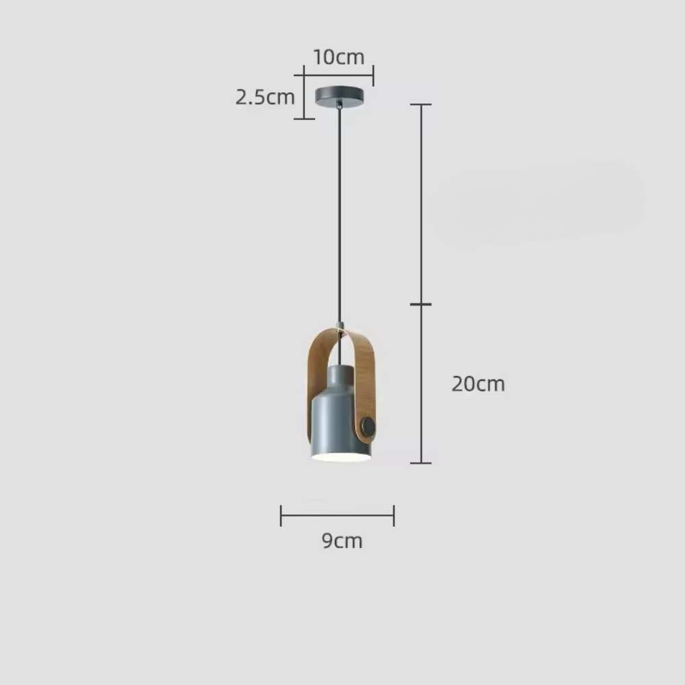 Lampada a sospensione con faretto regolabile Asteri Nordic con base E27