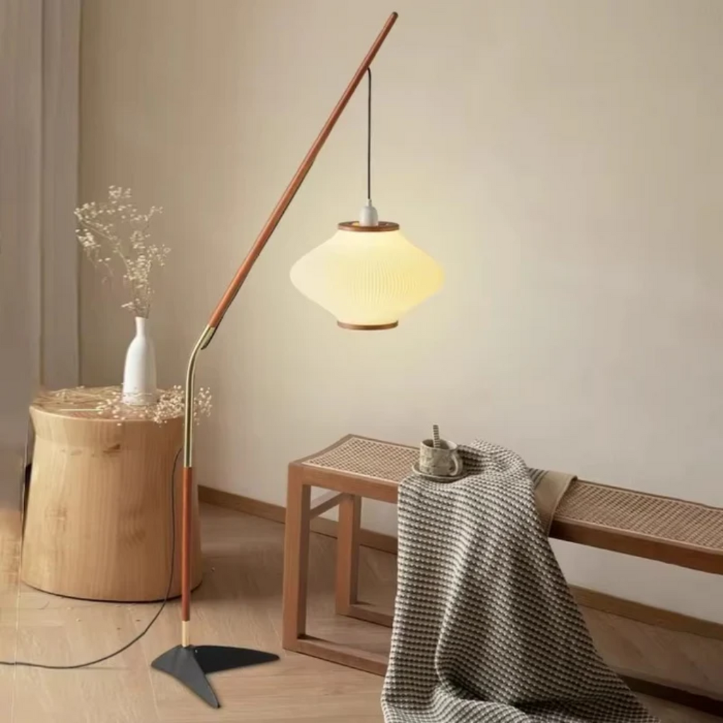 Draven Iron Floor Lamp in Medieval Style for Warm Ambience