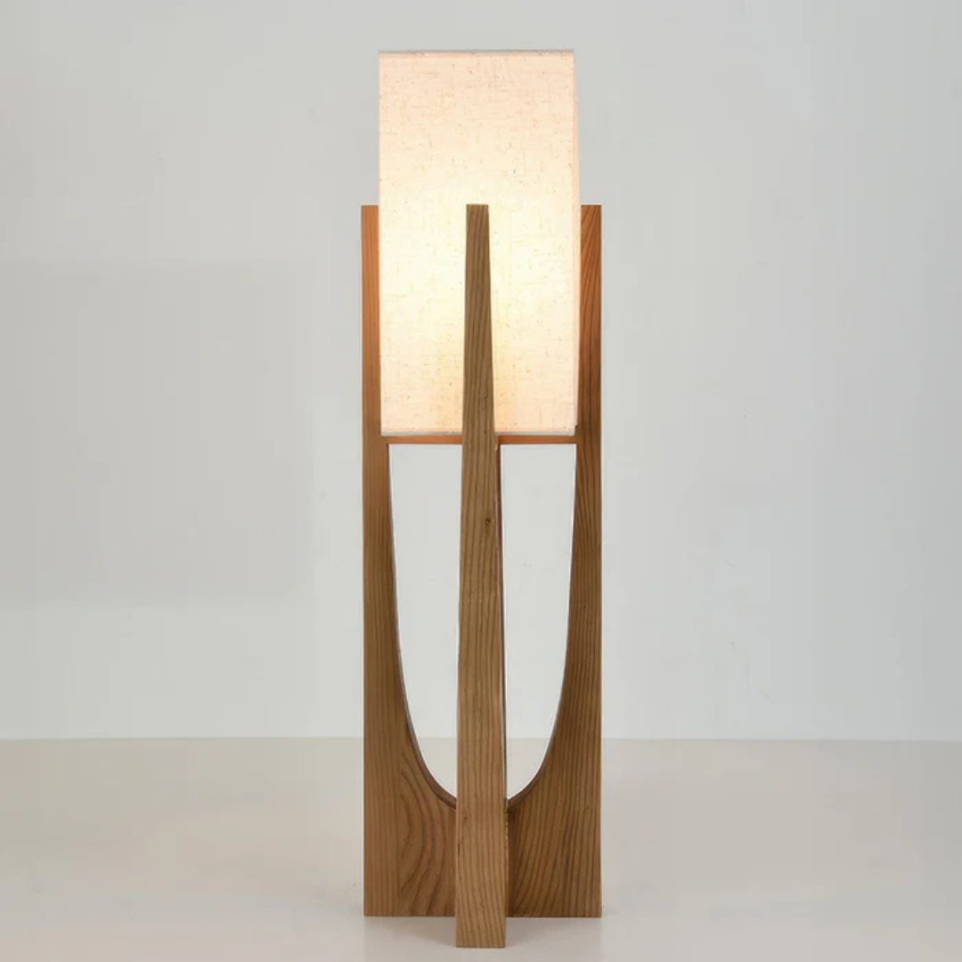 Kokoro Walnut Floor Lamp Japanese Inspired Cozy Living