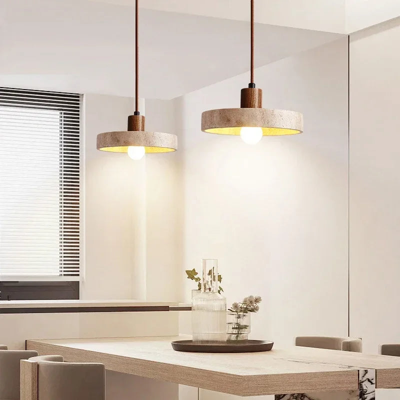 TerraLume Natural Stone Pendant Light With E27 LED