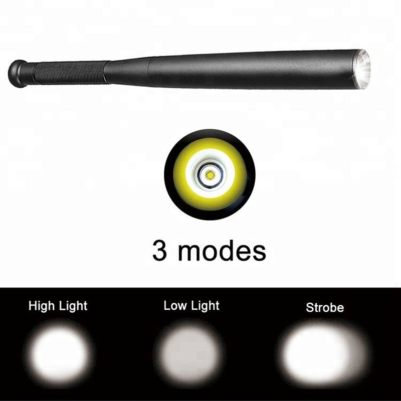 NovaBat Baseball Bat Shaped LED Flashlight Aluminum Alloy With 3 Modes For Emergency