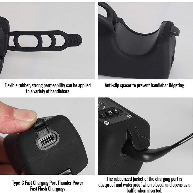 چراغ دوچرخه شارژی USB PulseBike با بوق یکپارچه