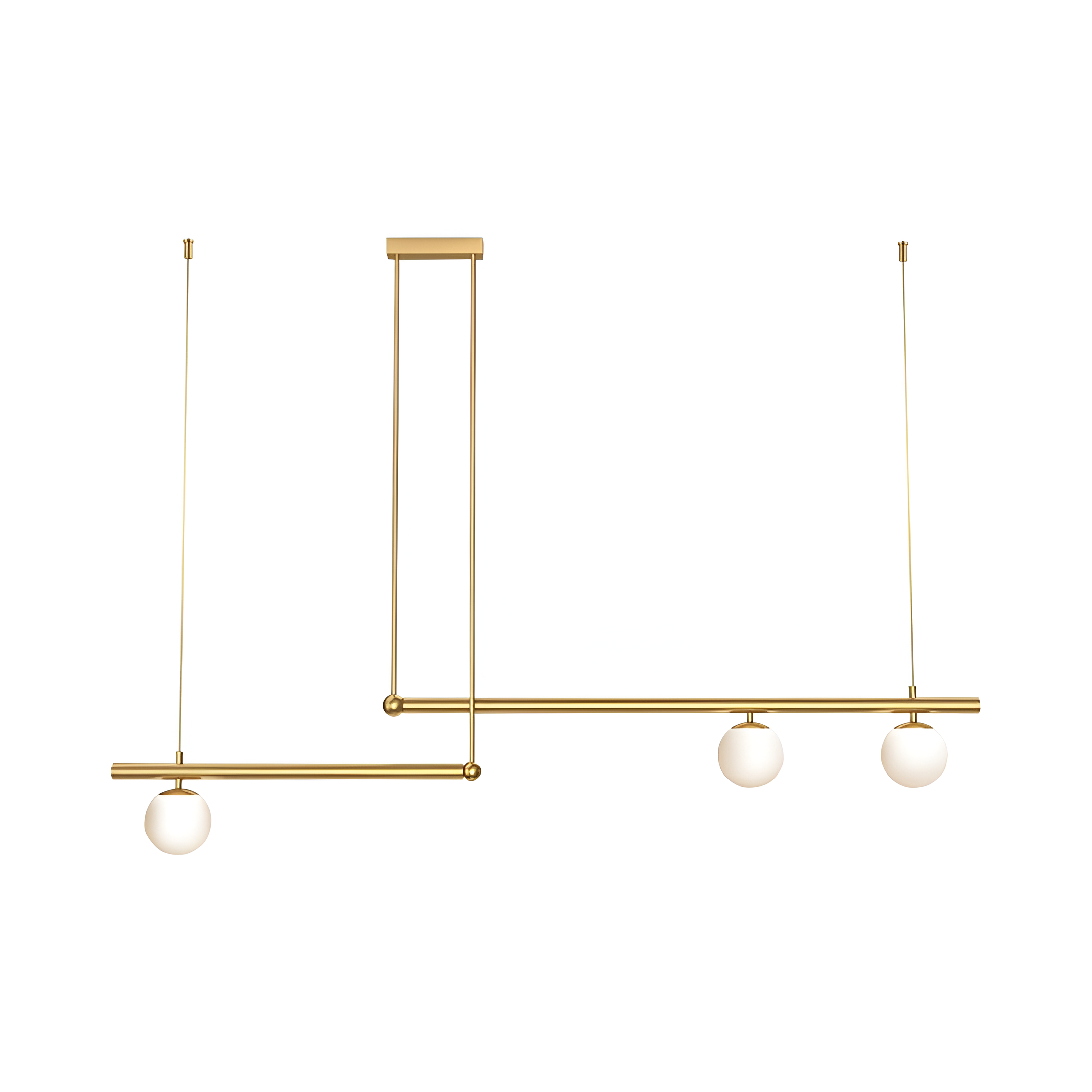 Velora Nordic Glass Linear Pendant Light for Dining