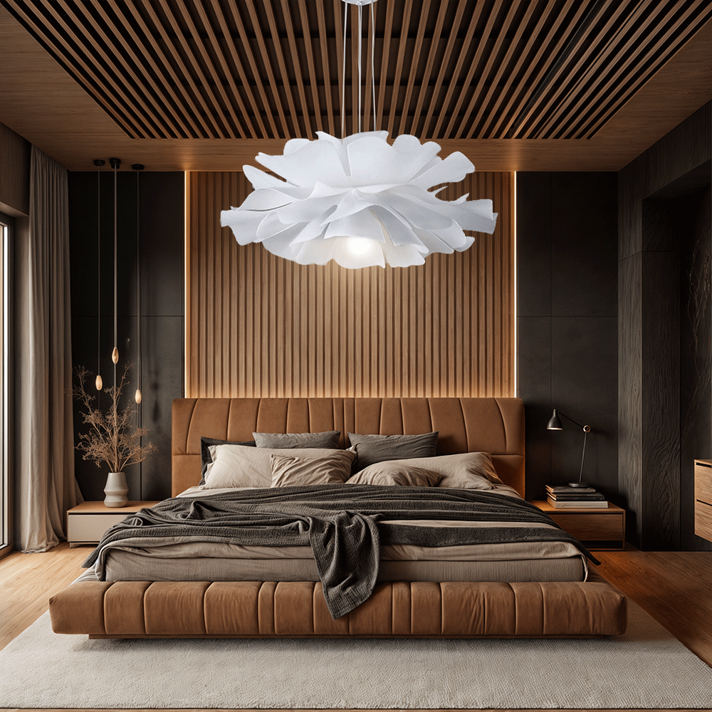 چراغ آویز Cirra Cloudleaf با بدنه آهن و آکریلیک برای نور گرم