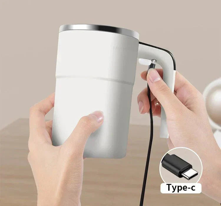 Wiederaufladbarer selbstrührender Kaffeebecher mit magnetischer Rotation für müheloses Brühen