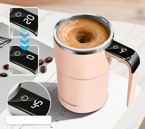 Wiederaufladbarer selbstrührender Kaffeebecher mit magnetischer Rotation für müheloses Brühen