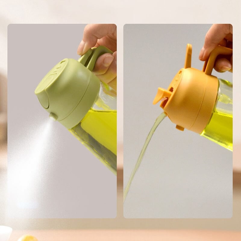 2-In-1 Glass Oil Sprayer And Dispenser For Kitchen Use