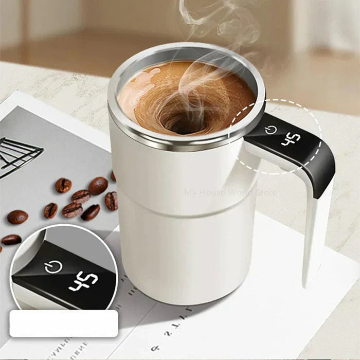 Wiederaufladbarer selbstrührender Kaffeebecher mit magnetischer Rotation für müheloses Brühen