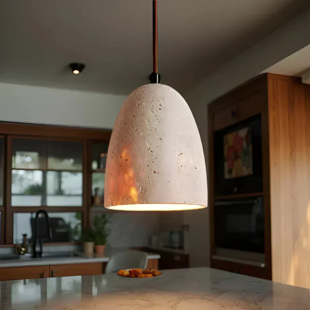 Averin Travertine Retro Pendant Light For Dining Areas