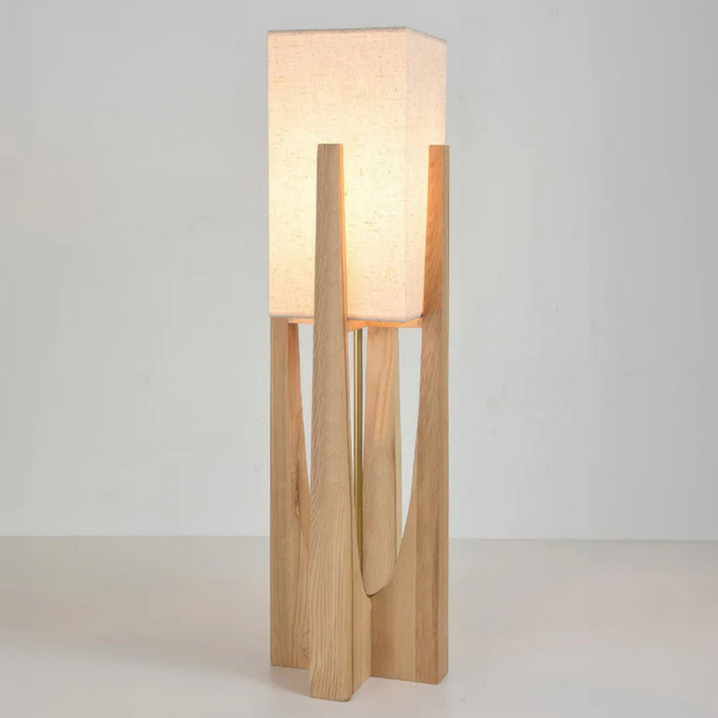 Kokoro Walnut Floor Lamp Japanese Inspired Cozy Living