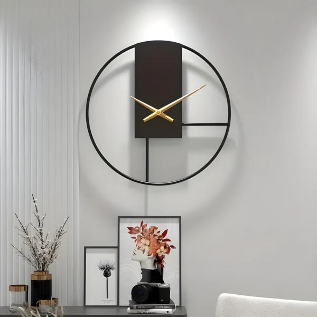 Aurelia Große Stille Minimalistische Wanduhr für Wohnzimmer