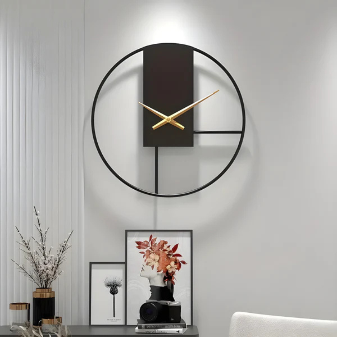 Aurelia Große Stille Minimalistische Wanduhr für Wohnzimmer