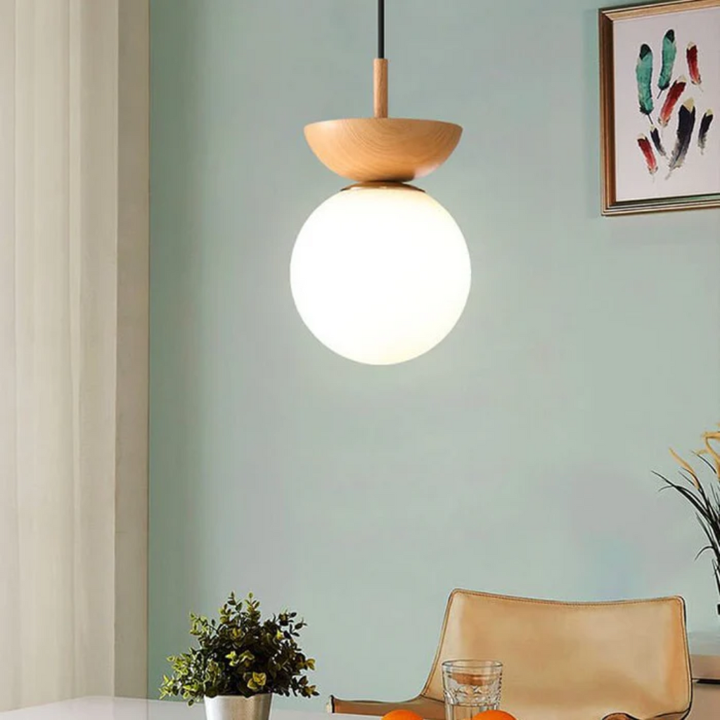 LyraLumen Japanese Dining Pendant Light With Three Color Temperatures