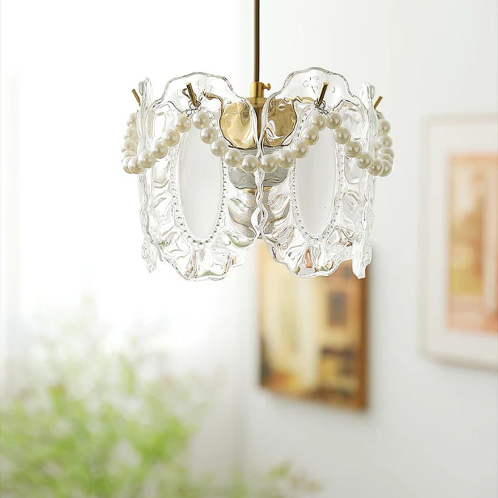 Asteria Bloom Glass Pendant Lamp For Dining Room Lighting