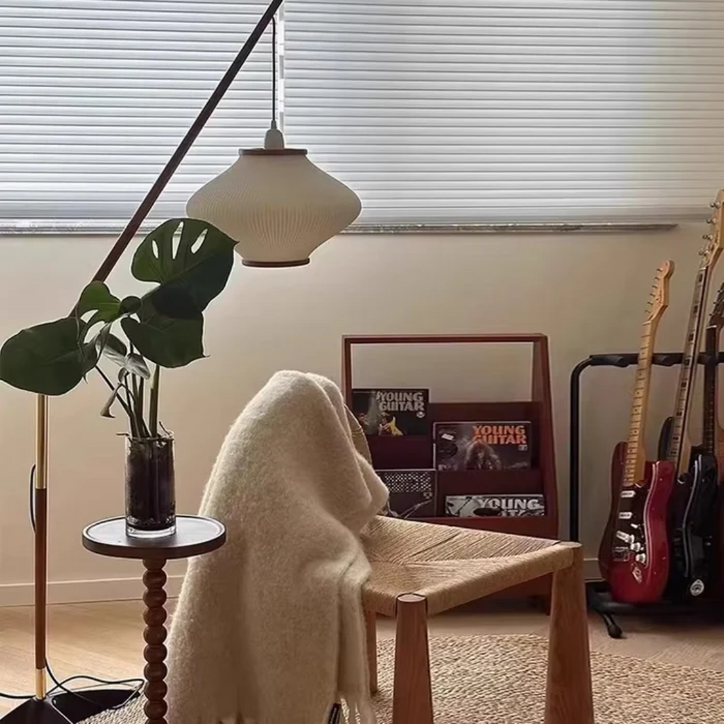 Draven Iron Floor Lamp in Medieval Style for Warm Ambience