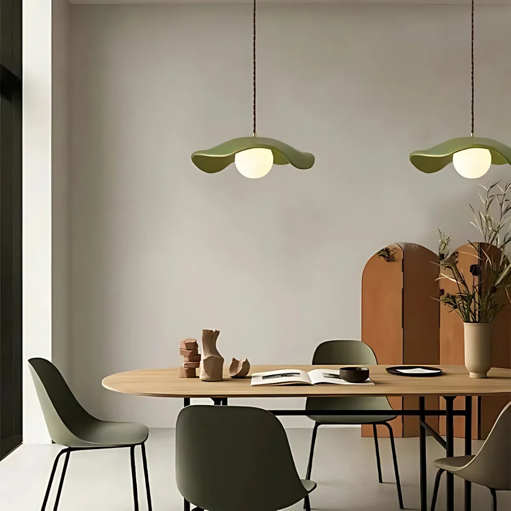 Lampa wisząca Solara do jadalni w stylu Wabi Sabi Studio