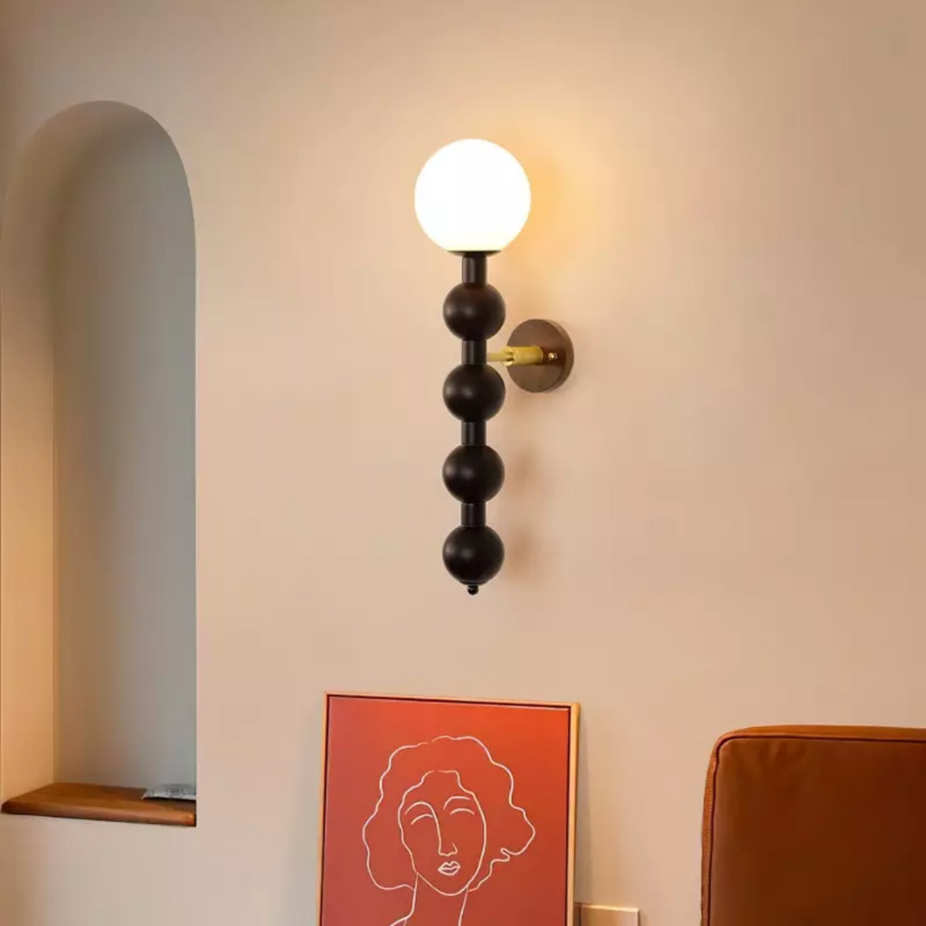 Veridia Vintage Wood and Metal Wall Lamp for Living Spaces