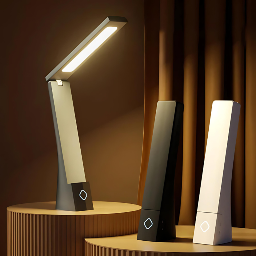 LyraGlow Kompaktní Skládací LED Stolní Lampa s Dotykovým Ovládáním