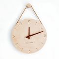 Rope Wood Wall Clock With Blank Face And Silent Movement