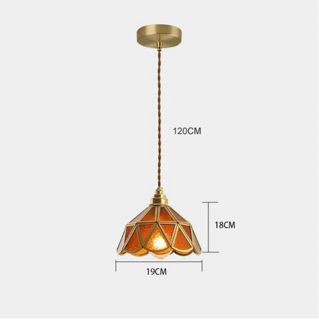 Lunara | Stained Glass Designer Pendant Light For Dining