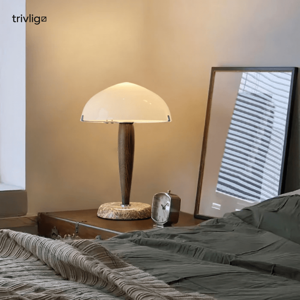 NovaNook Vintage Table Lamp For Warm Ambient Bedside Lighting