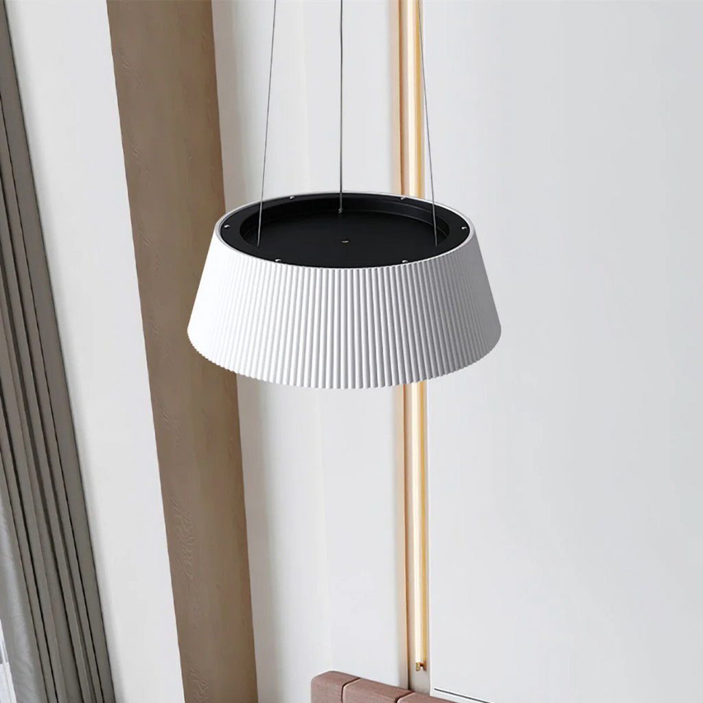 چراغ آویز مدرن LED اورلا با طراحی راه‌راه برای میز ناهارخوری