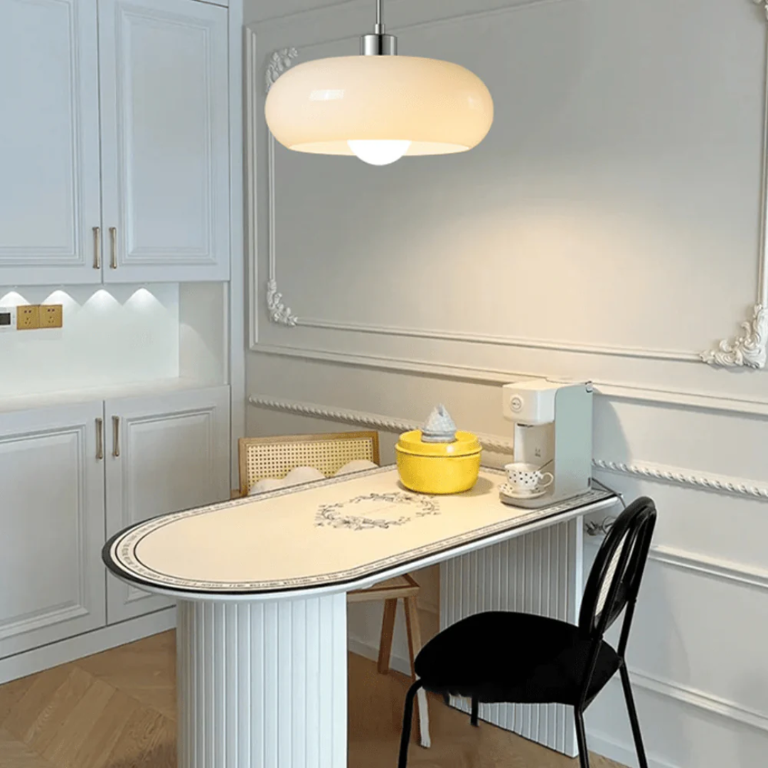 Evara | Moderne glaspendel med varmt lys