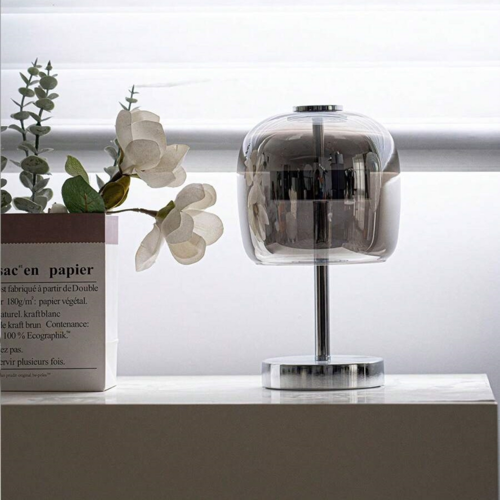 AstraLume Table Lamp With Dimmable LED Glass Shade