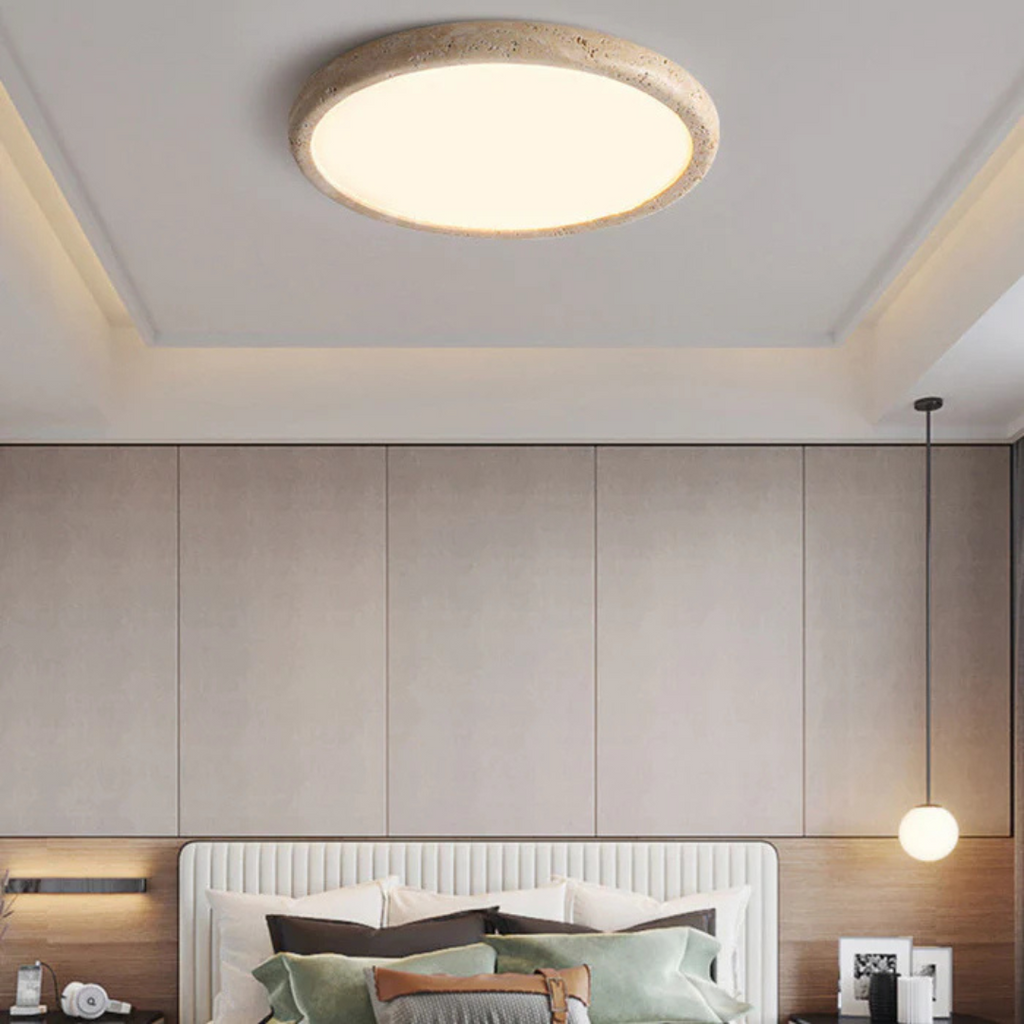 TerraStone Natural Stone LED Ceiling Light for Living Room