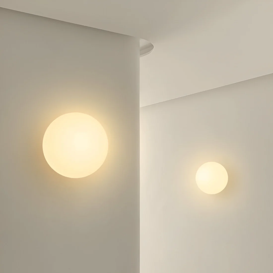 Aurelia Glass Wall Sconce With Warm Diffused LED Light