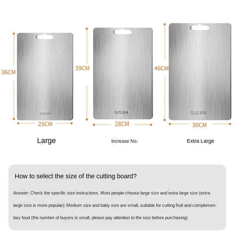 ApexSteel Stainless Chopping Board With Antibacterial And Scratch-Resistant Finish