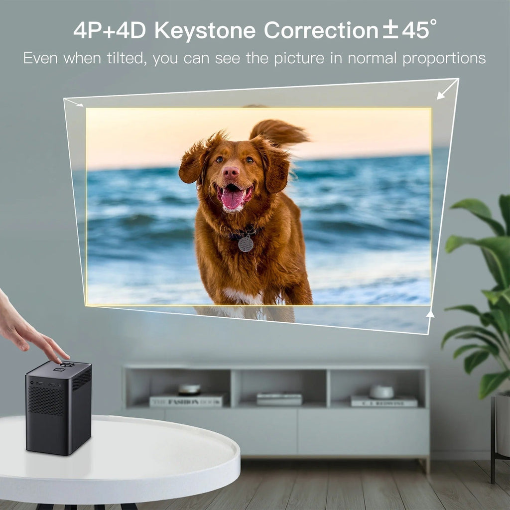 Přenosný 4K WiFi projektor s Androidem pro cestování a zábavu na cestách
