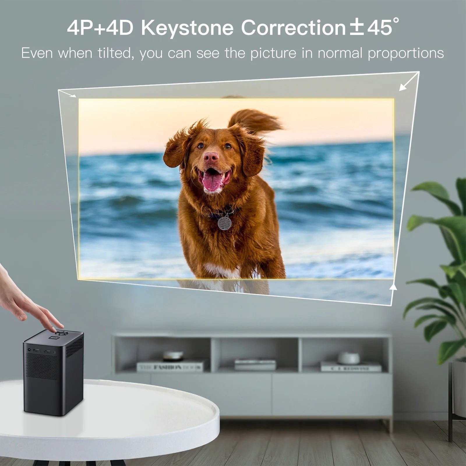 Přenosný 4K WiFi projektor s Androidem pro cestování a zábavu na cestách