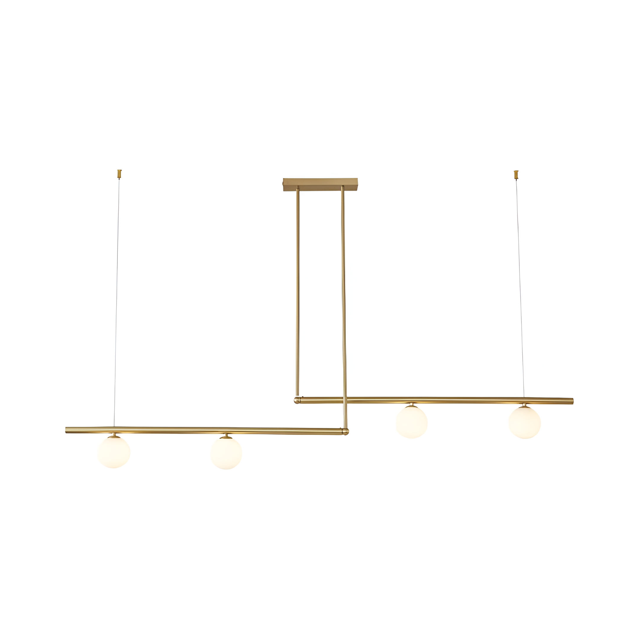 Velora Nordic Glass Linear Pendant Light for Dining