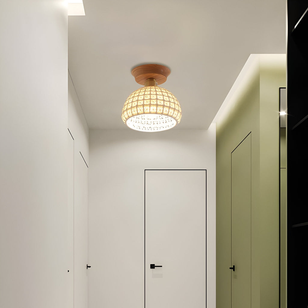 Sylvar Nordic Ceramic Ceiling Light With Brass Trim