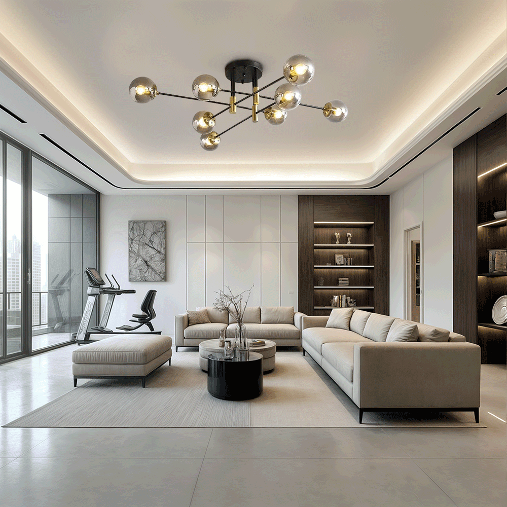 Lyra 8-Light Nordic Chandelier Handcrafted Modern Ceiling Fixture