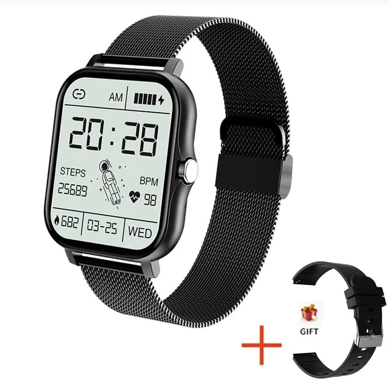 Smartwatch z funkcją rozmów Bluetooth i monitorem aktywności dla mężczyzn i kobiet