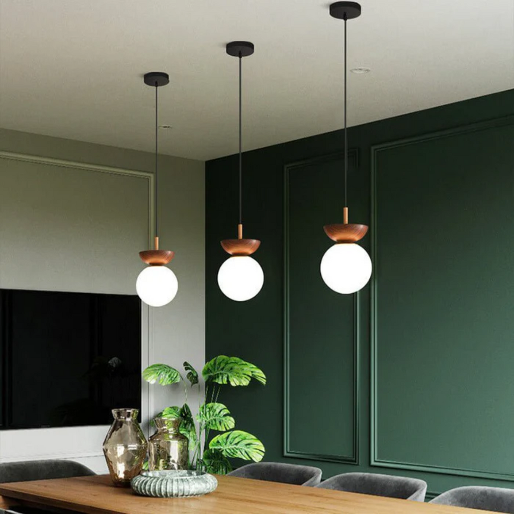 LyraLumen Japanese Dining Pendant Light With Three Color Temperatures