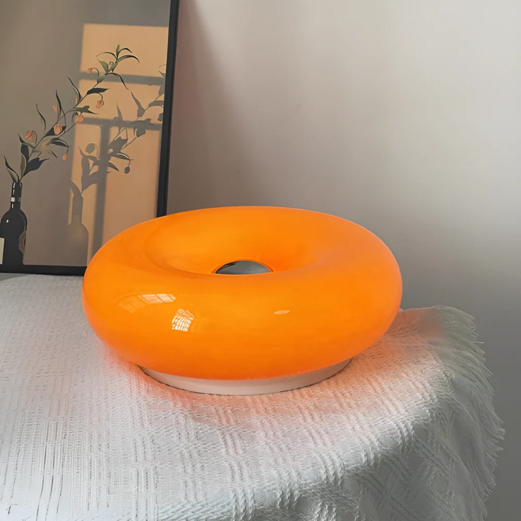 Orinova Glass Wall Lamp With Donut Silhouette And Warm Glow By Ardentra