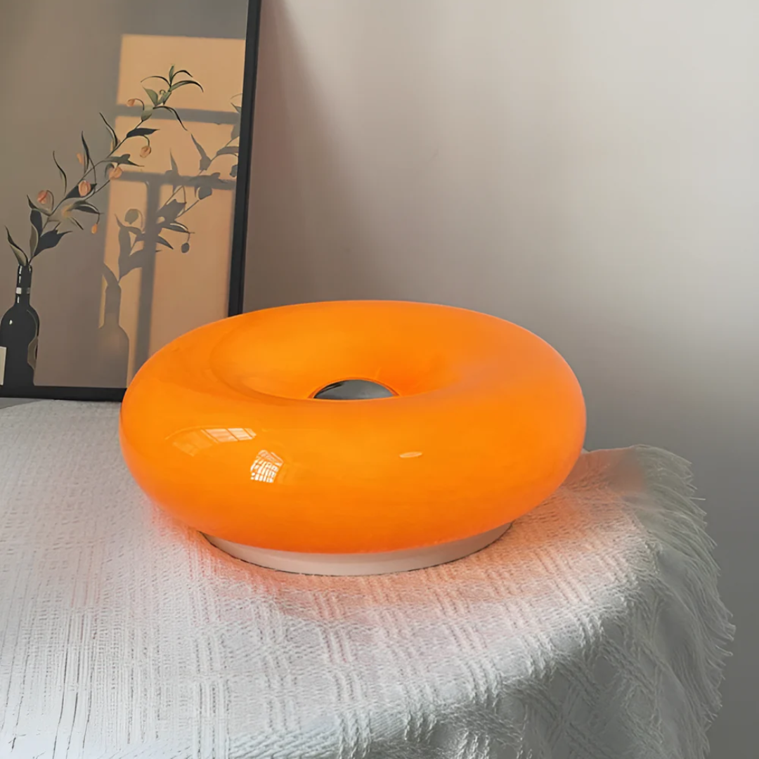 Orinova Glass Wall Lamp With Donut Silhouette And Warm Glow By Ardentra