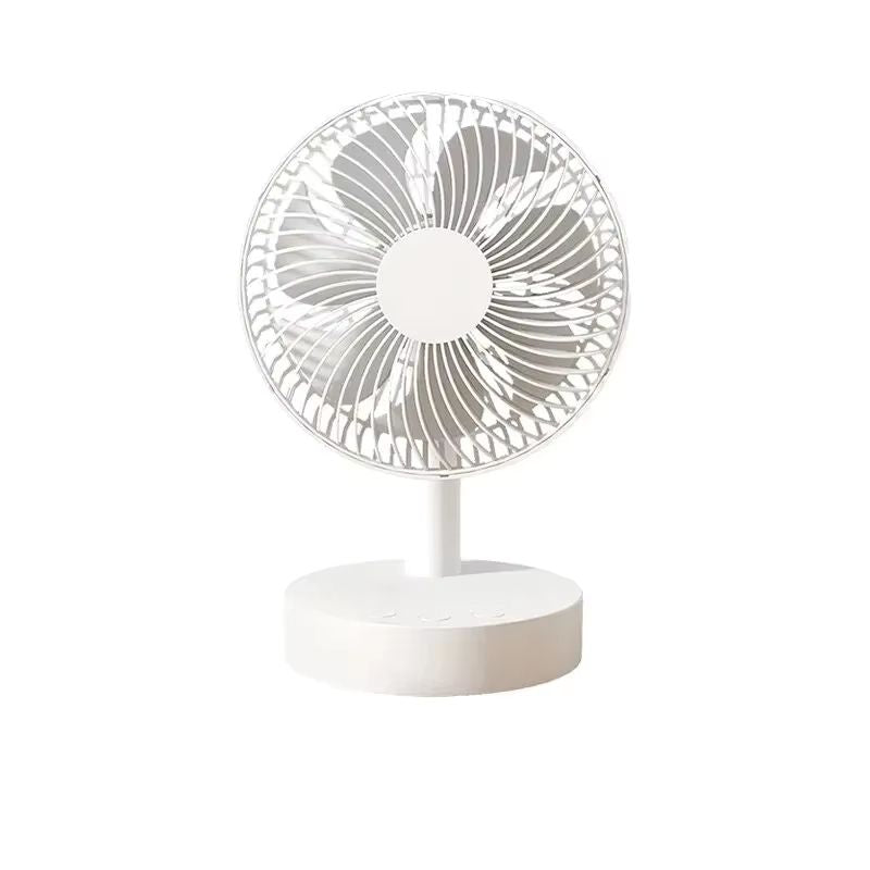 AeroNest Compact White Desktop Fan With Removable Cover And Four-Speed Quiet Airflow