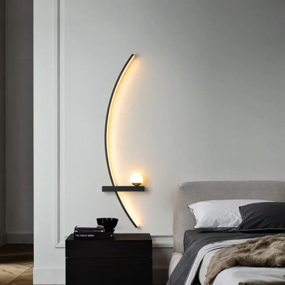 SolaraLume Vägglampa Lyxig LED för Sovrum och Hall Aluminiumarmatur