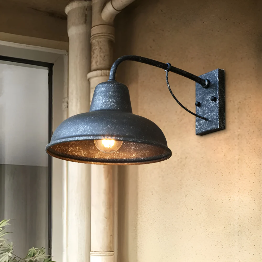 Ravelon Vintage Industrial Outdoor Wall Lantern for Patio by Aerolux