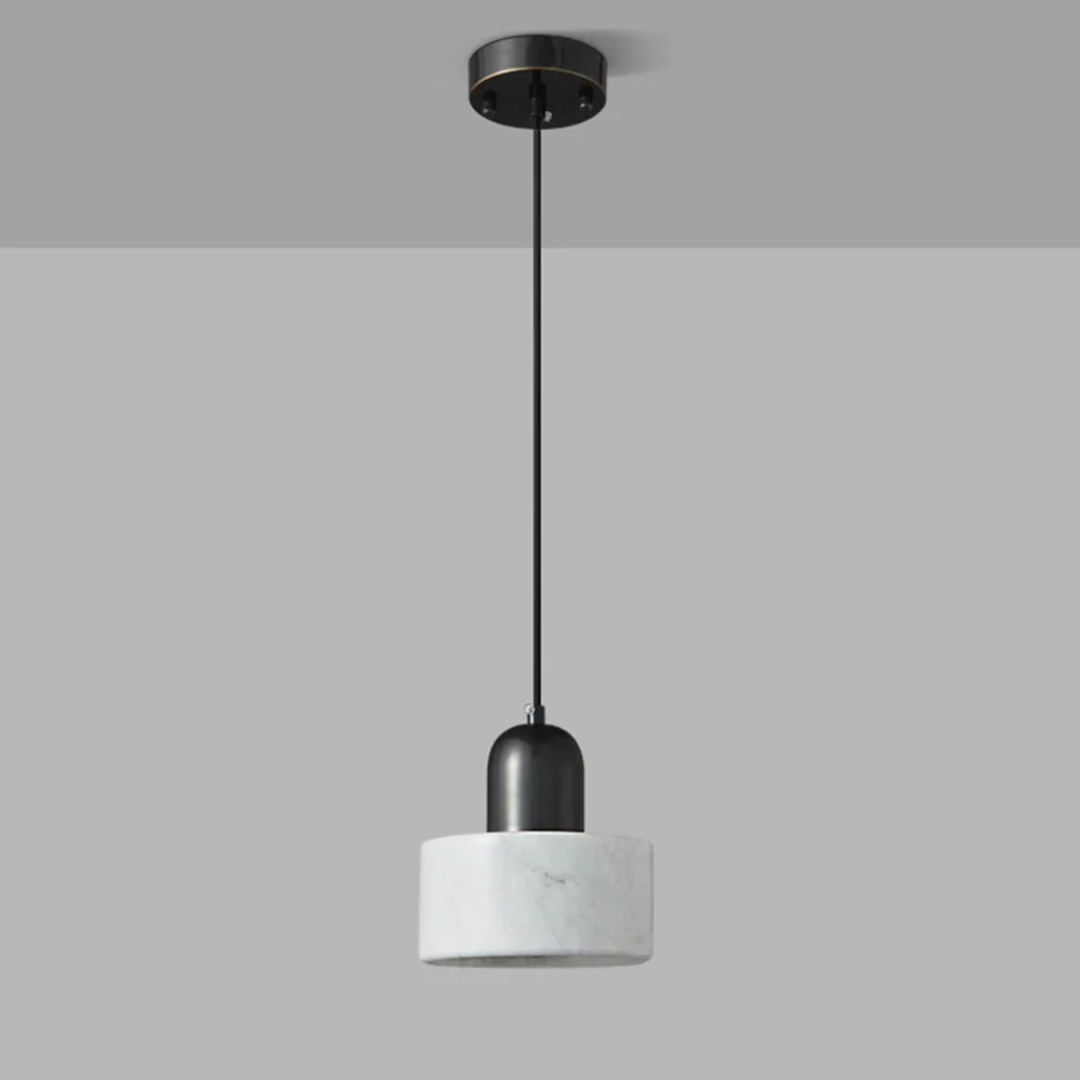 Kirrea Marble Pendant Light With Brass Accents For Dining Rooms