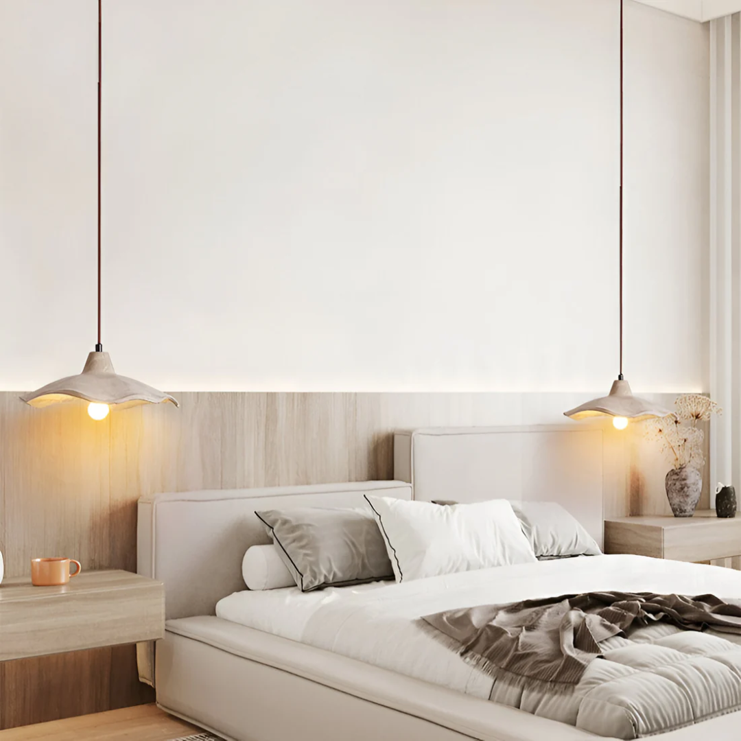 PetalForm Wabi-Sabi Concrete Pendant Lamp | Dining Table Light