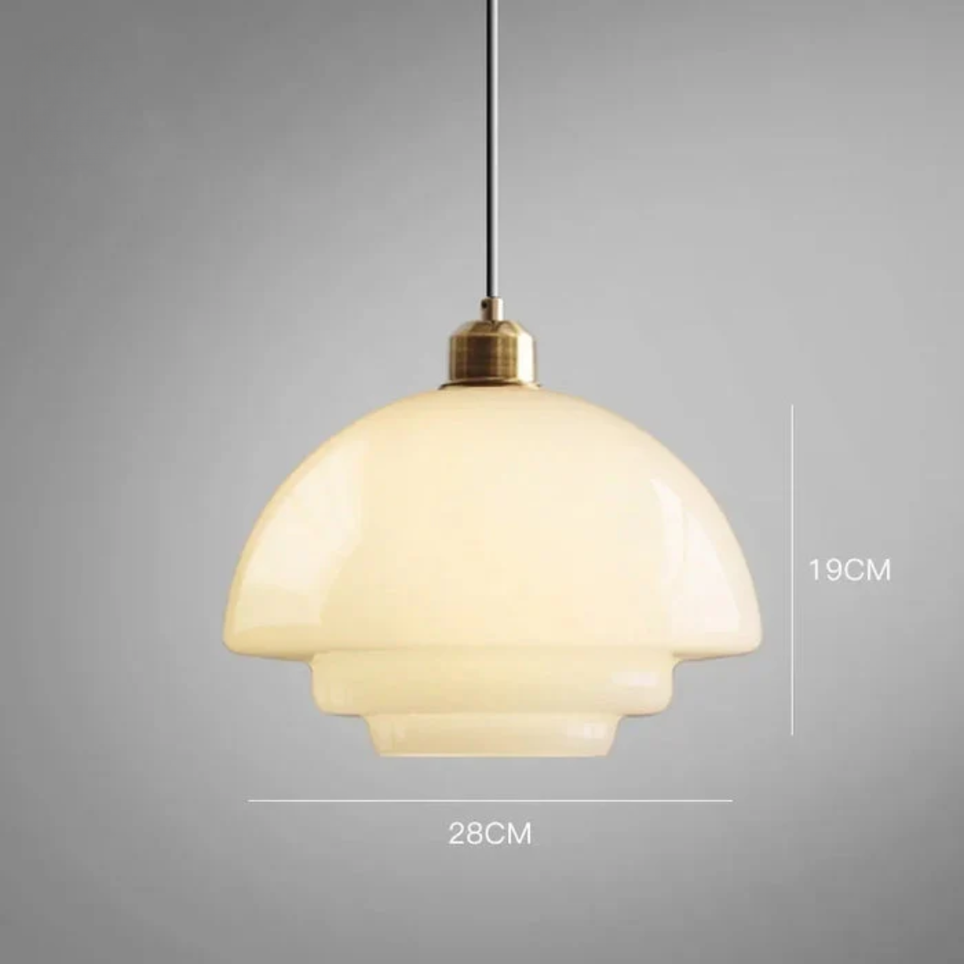 Celestia | White Glass Pendant Light for Dining and Kitchen Areas